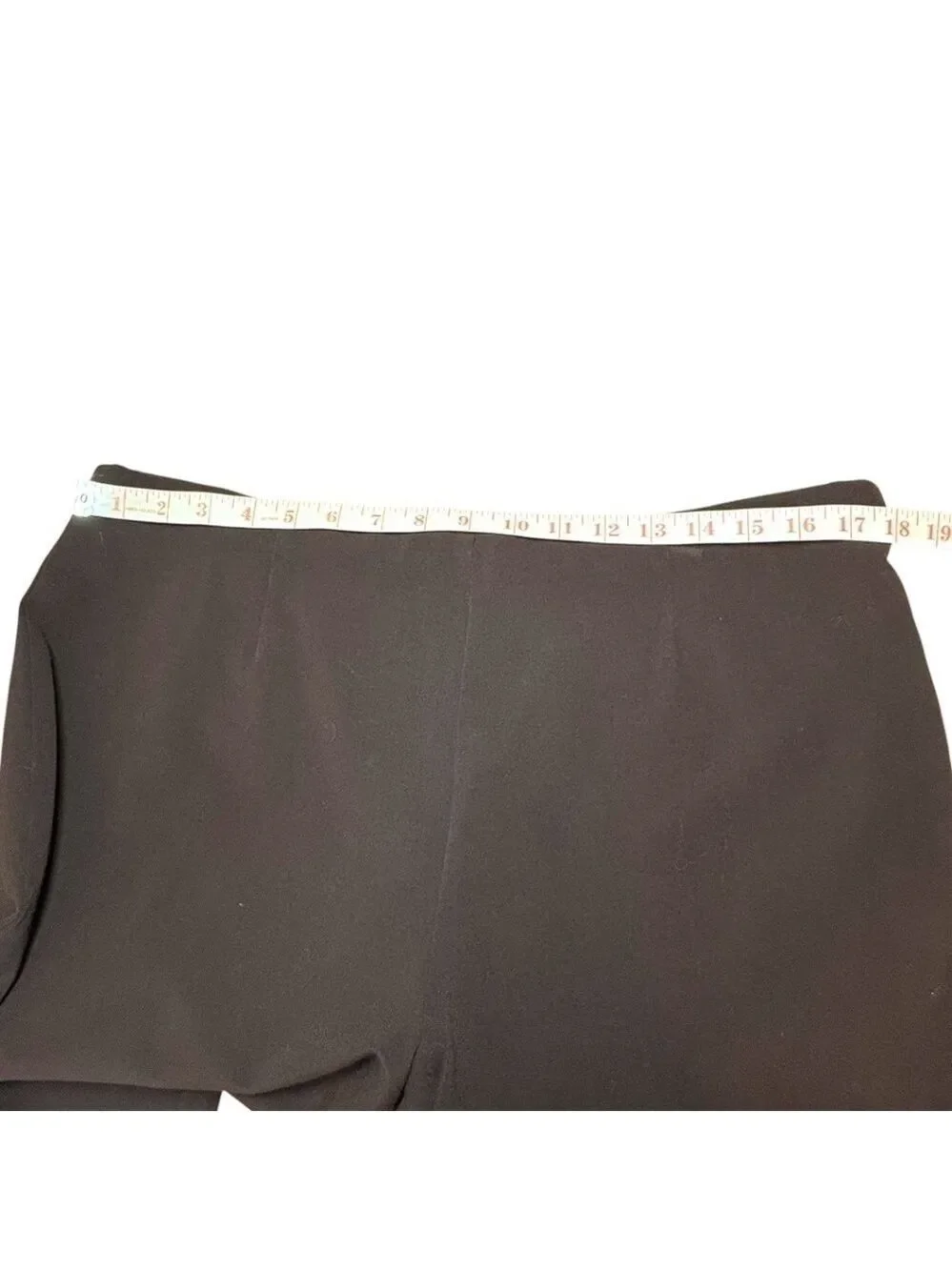 COLDWATER CREEK Stretch Poly Rayon Wide Leg Flat Front Trousers Dark Brown Sz 16 - Picture 6 of 11